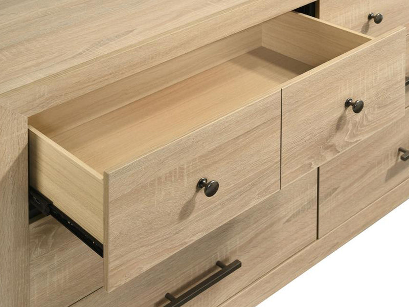 Arielle  61" Wide 6 Drawer Dresser With Mirror