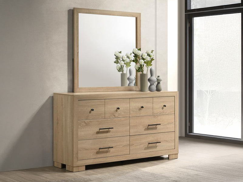Arielle  61" Wide 6 Drawer Dresser With Mirror