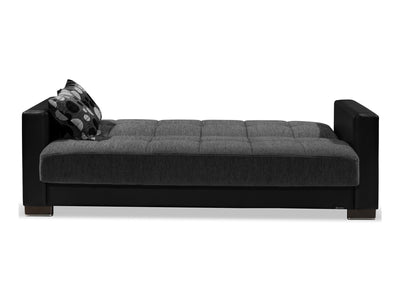 Armada Partial Leather 90" Wide Convertible Sofa