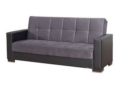 Armada Partial Leather 90" Wide Convertible Sofa