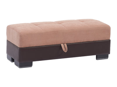 Armada Partial Leather 94" Wide Convertible Sectional