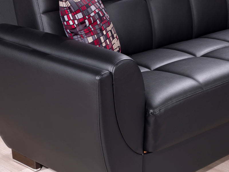 Armada Air Leather 87" Wide Convertible Sofa
