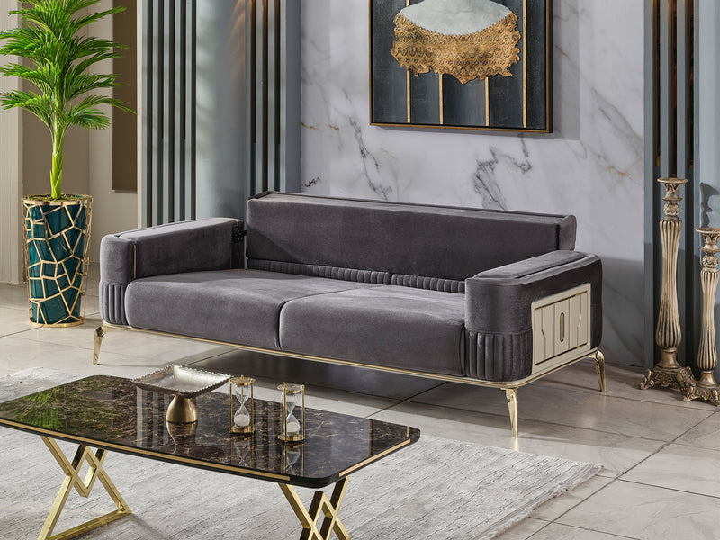 Armoni 72" Wide Square Arm Extendable Loveseat