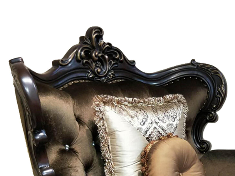 Aroma Cherry Wood Finish Traditional  Living Room Set