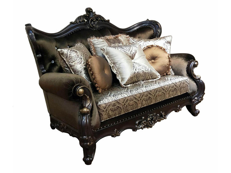 Aroma Cherry Wood Finish Traditional  Living Room Set