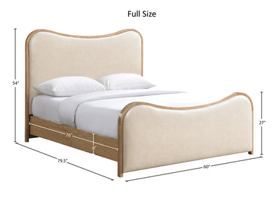 Arvada Light Wooden Frame Leather Kid Platform Bed