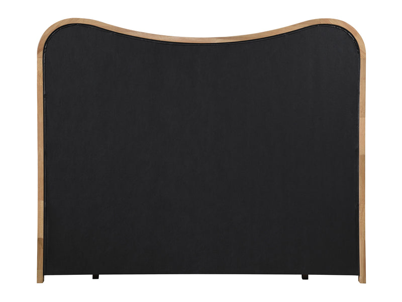 Arvada Light Wooden Frame Leather Platform Bed