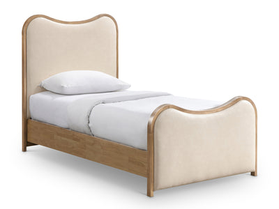 Arvada Light Wooden Frame Leather Kid Platform Bed