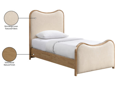 Arvada Light Wooden Frame Leather Kid Platform Bed