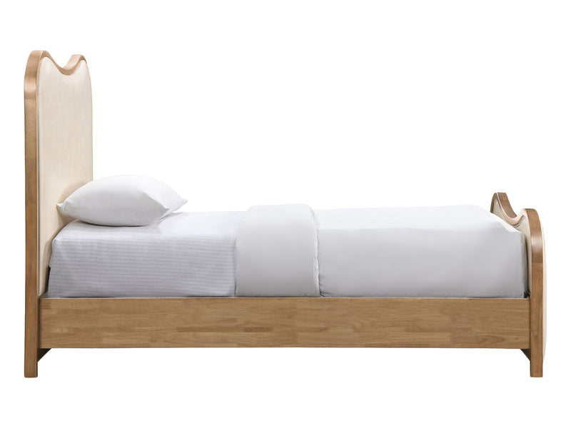 Arvada Light Wooden Frame Leather Kid Platform Bed