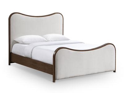 Arvada Wooden Frame Linen Platform Bed