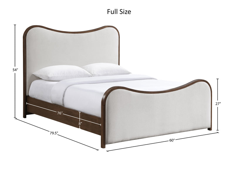 Arvada Wooden Frame Linen Platform Bed