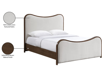 Arvada Wooden Frame Linen Kid Platform Bed