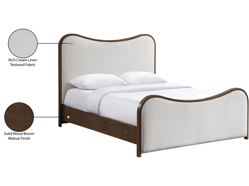 Arvada Wooden Frame Linen Kid Platform Bed