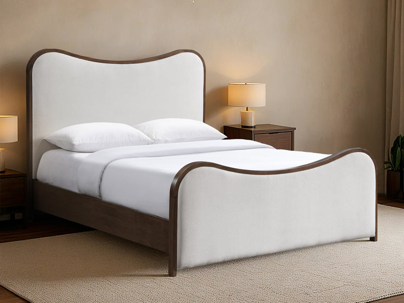 Arvada Wooden Frame Linen Kid Platform Bed