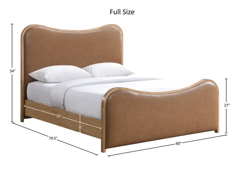 Arvada Light Wooden Frame Leather Kid Platform Bed