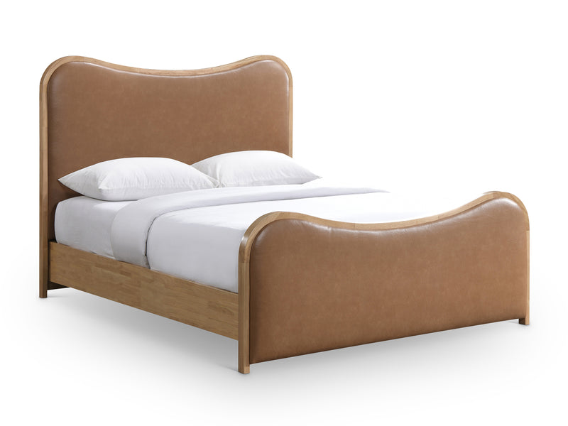 Arvada Light Wooden Frame Leather Kid Platform Bed