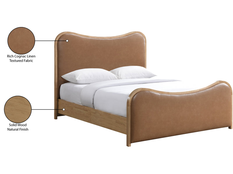 Arvada Light Wooden Frame Leather Kid Platform Bed