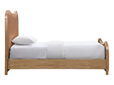 Arvada Light Wooden Frame Leather Kid Platform Bed