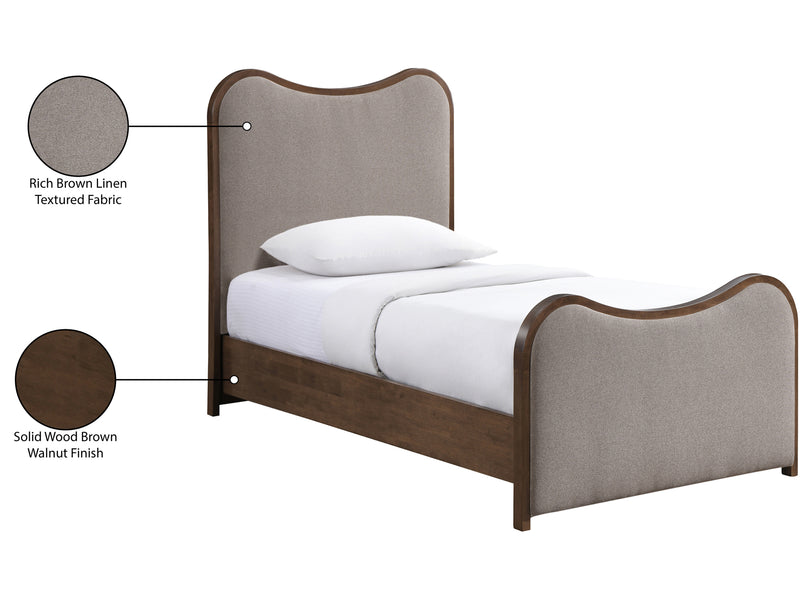 Arvada Wooden Frame Linen Kid Platform Bed