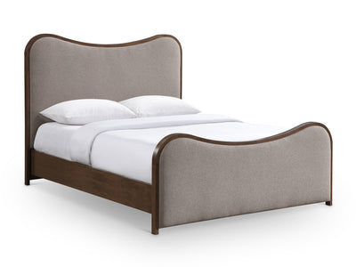 Arvada Wooden Frame Linen Platform Bed