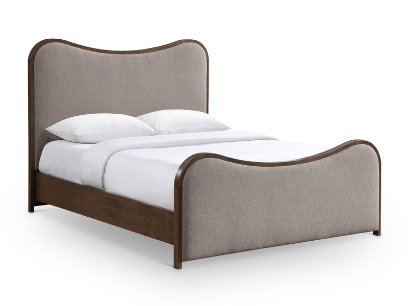 Arvada Wooden Frame Linen Platform Bed