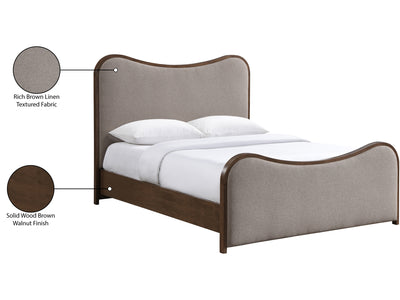 Arvada Wooden Frame Linen Kid Platform Bed