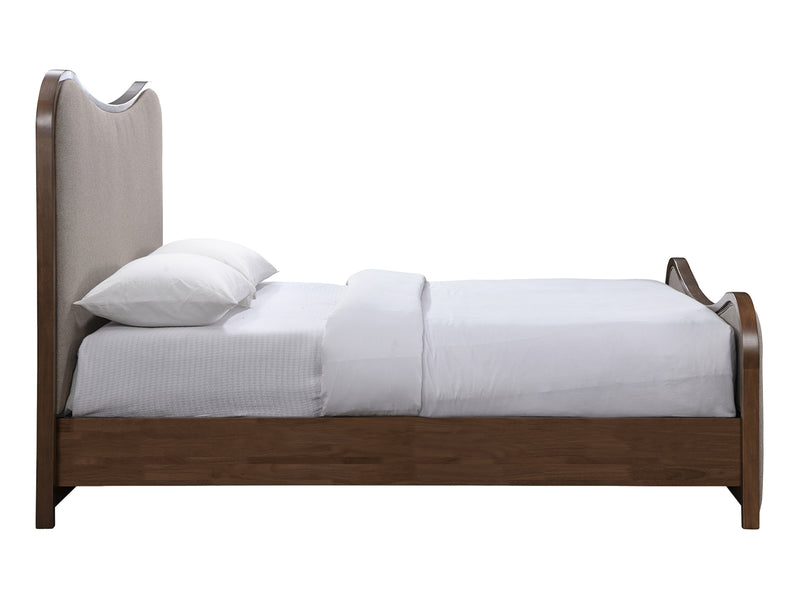 Arvada Wooden Frame Linen Platform Bed