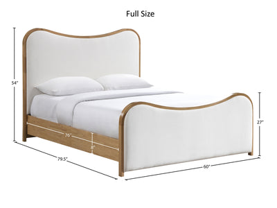 Arvada Light Wooden Frame Linen Platform Bed