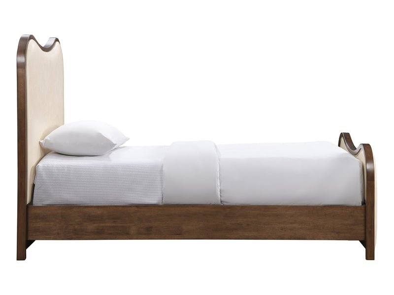 Arvada Wooden Frame Leather Kid Platform Bed