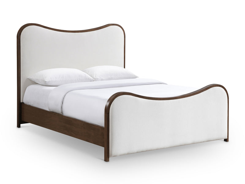 Arvada Wooden Frame Linen Platform Bed