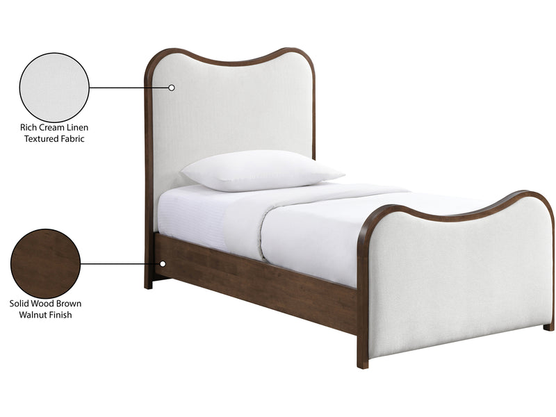 Arvada Wooden Frame Linen Kid Platform Bed