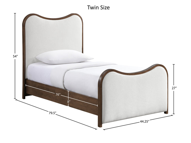 Arvada Wooden Frame Linen Kid Platform Bed