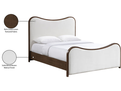 Arvada Wooden Frame Linen Kid Platform Bed