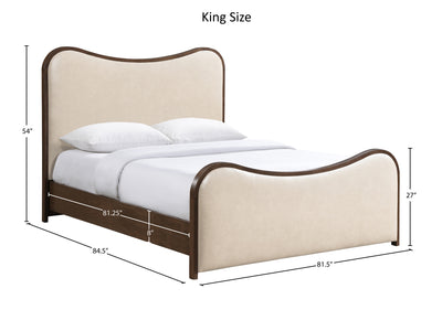 Arvada Wooden Frame Leather Platform Bed