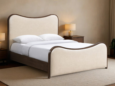 Arvada Wooden Frame Leather Kid Platform Bed