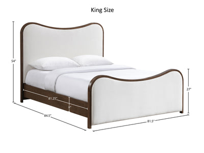 Arvada Wooden Frame Linen Platform Bed