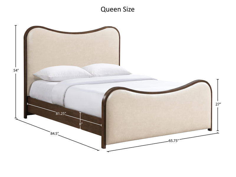 Arvada Wooden Frame Leather Platform Bed