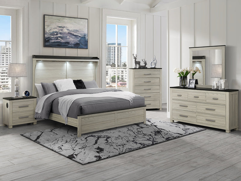 Ashley Platform Bed With LED and Speaker