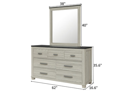 Ashley 62" Wide 7 Drawer Dresser With Mirror