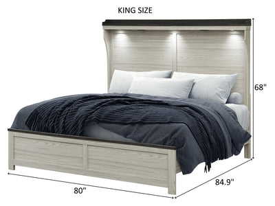 Ashley Platform Bed With LED and Speaker