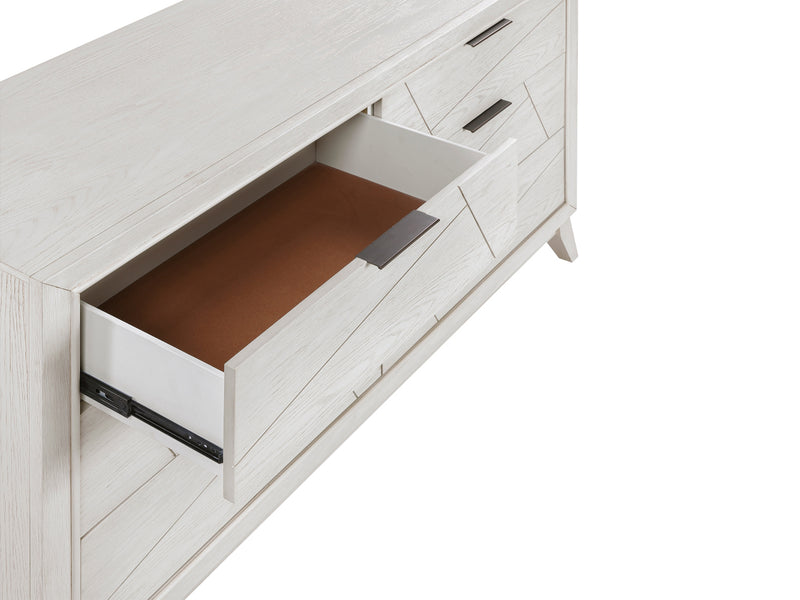 Asteria 1355 62" Wide 6 Drawer Dresser With Mirror