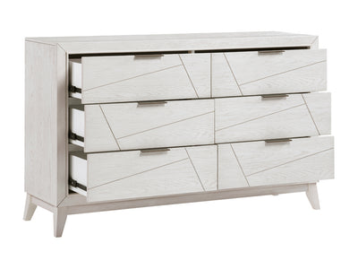 Asteria 1355 62" Wide 6 Drawer Dresser With Mirror