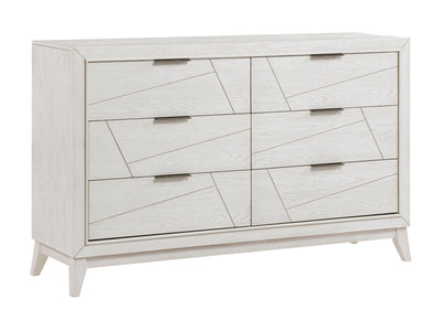 Asteria 1355 62" Wide 6 Drawer Dresser With Mirror
