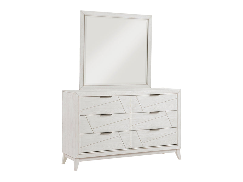 Asteria 1355 62" Wide 6 Drawer Dresser With Mirror