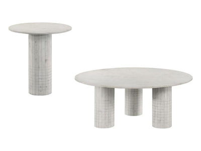 Astoria 23.5" Tall Marble End Table