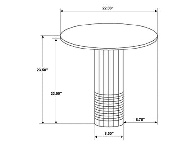Astoria 23.5" Tall Marble End Table