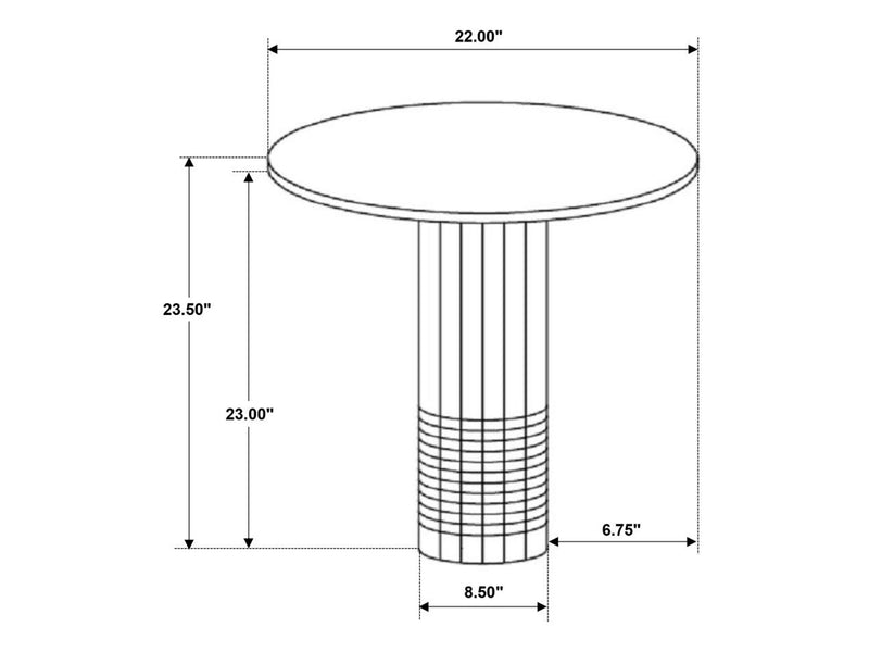 Astoria 23.5" Tall Marble End Table