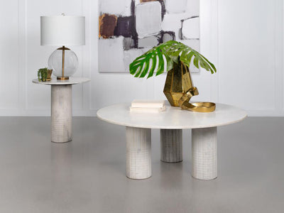 Astoria 23.5" Tall Marble End Table