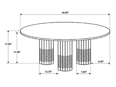 Astoria 44" Wide Marble Coffee Table